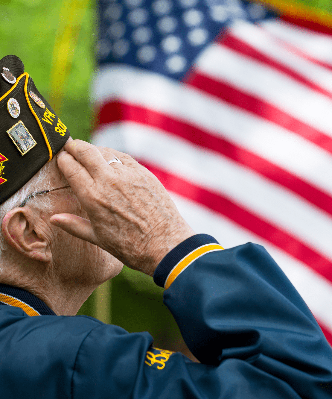 Old Patriot Saluting